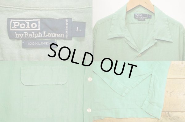 画像3: 90's POLO Ralph Lauren S/S オープンカラーシャツ “LINEN” (3)