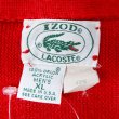 画像2: 80's IZOD LACOSTE アクリルカーディガン "RED / MADE IN USA" (2)