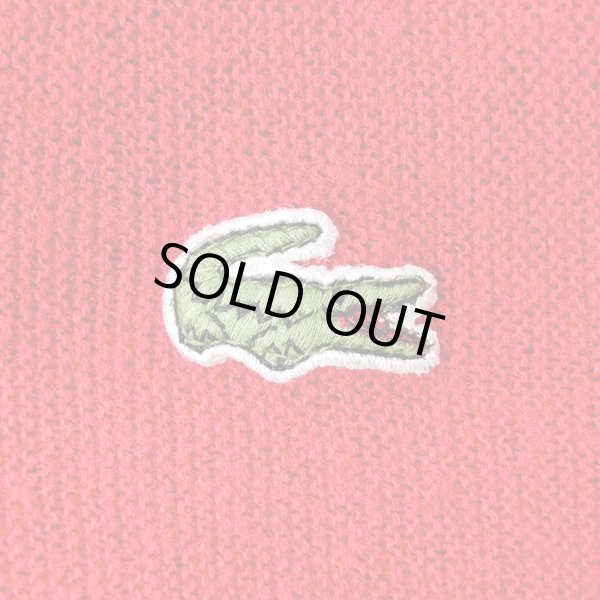 画像3: 80's IZOD LACOSTE アクリルカーディガン "RED / MADE IN USA" (3)