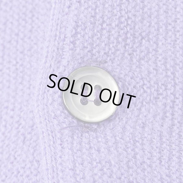 画像4: 80-90's LACOSTE アクリルカーディガン "PURPLE / MADE IN USA" (4)