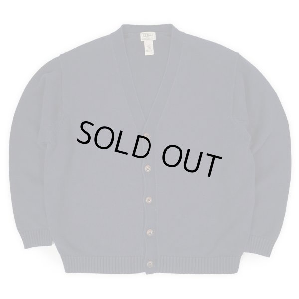 画像1: 00's L.L.Bean コットンニットカーディガン "NAVY" (1)