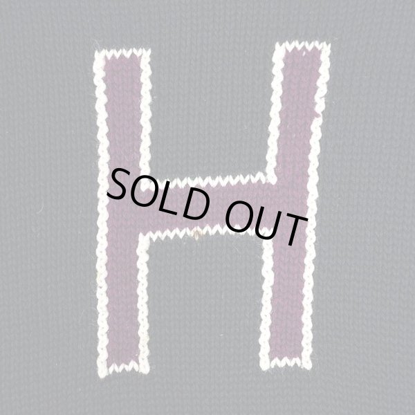 画像4: 60's HOLOVAK COUGHLIN ローゲージ レタードニット "BLACK" (4)