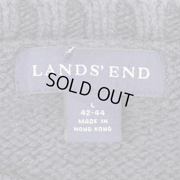 画像2: 00's LAND'S END コットンドリフターセーター "FADE NAVY" (2)