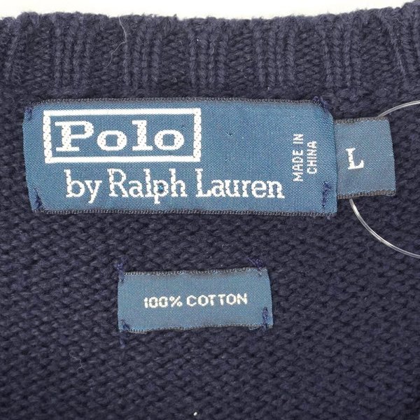 画像2: 90-00's Polo Ralph Lauren クルーネック コットンニット (2)