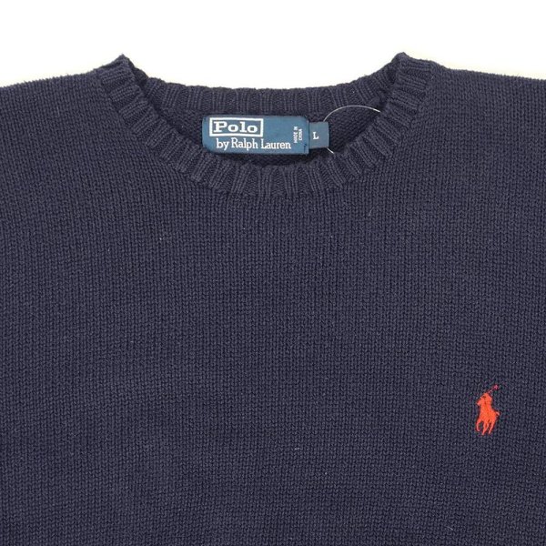 画像3: 90-00's Polo Ralph Lauren クルーネック コットンニット (3)