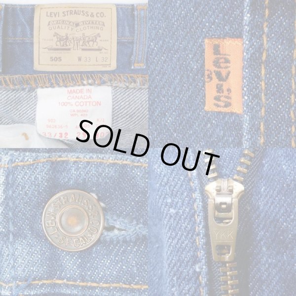 画像3: Early 00's Levi's 505 デニムパンツ “実寸W33 L31 / 濃紺 / MADE IN CANADA” (3)