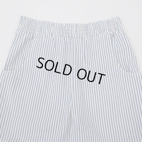 画像2: 90's NORTH WEST BLUE ヒッコリーストライプ柄 イージーパンツ "MADE IN USA" (2)