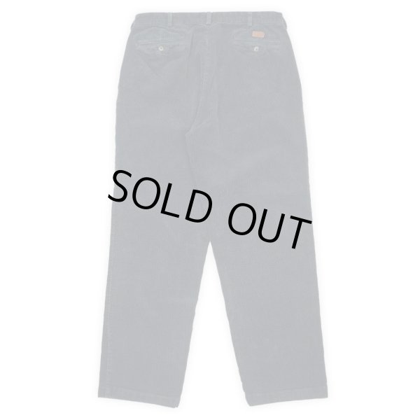 画像2: 90's Polo Ralph Lauren 2タック 太畝コーデュロイトラウザー "ANDREW PANT / DARK NAVY" (2)