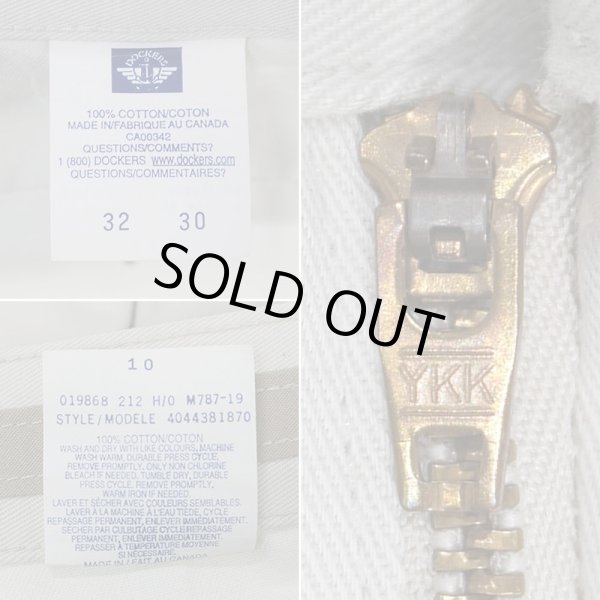 画像4: Late 90's DOCKERS 2タック チノトラウザー "IVORY / W32 L30" (4)