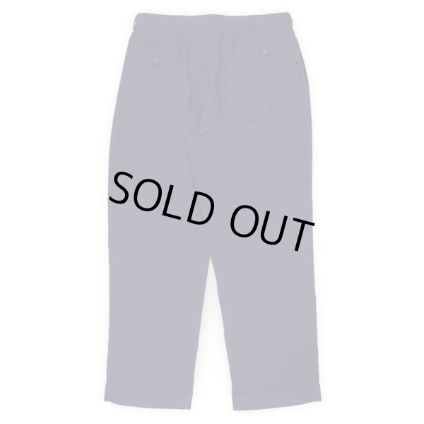 画像2: 90's Polo Ralph Lauren 2タック ポリエステルトラウザー "NAVY / W35 L30" (2)