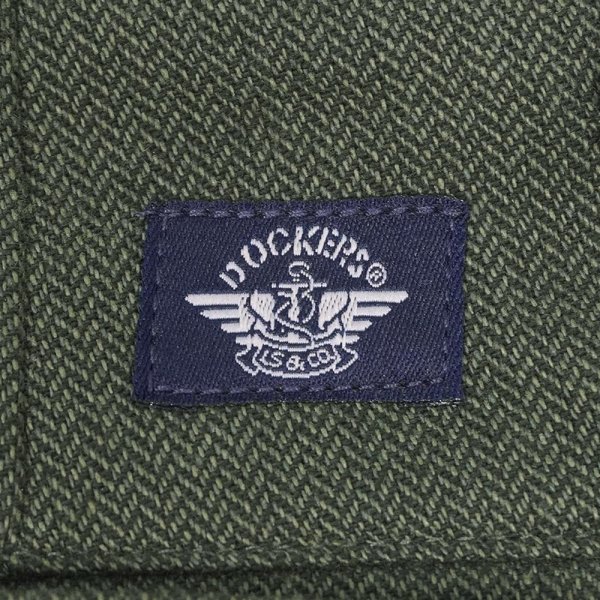 画像3: 90's DOCKERS 2タック ヘリンボーントラウザー "OLIVE / W33 L32" (3)