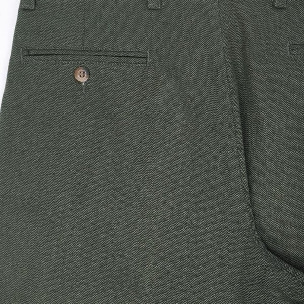 画像5: 90's DOCKERS 2タック ヘリンボーントラウザー "OLIVE / W33 L32" (5)
