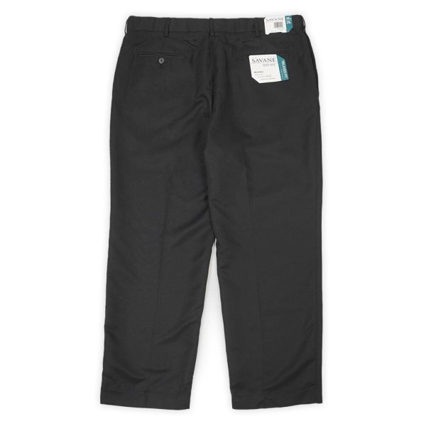 画像1: 00's SAVANE ノータックスラックス "BLACK / W38 L29 / DEADSTOCK" (1)