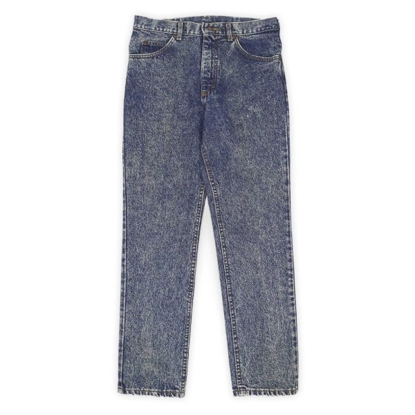 画像1: 80's Lee 801-7759 ケミカルウォッシュ デニムパンツ "MADE IN USA / W32 L30" (1)