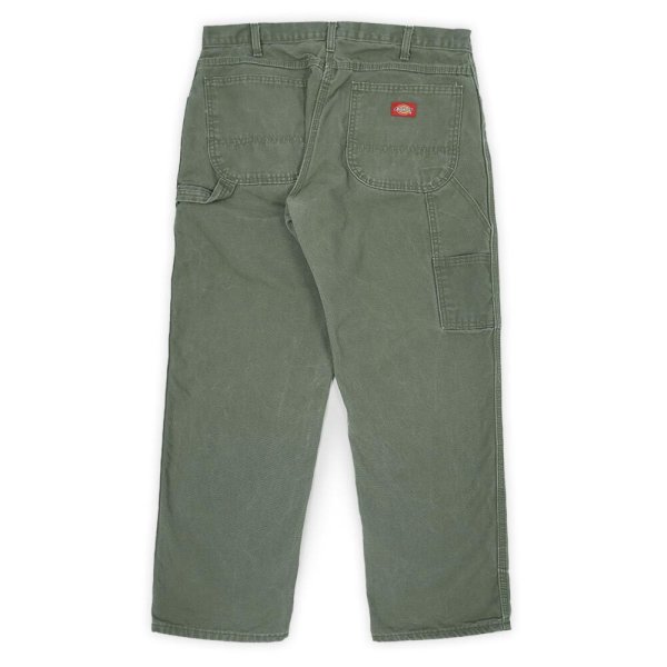 画像2: 00's Dickies ダックペインターパンツ "MOS GREEN / W34 L30" (2)