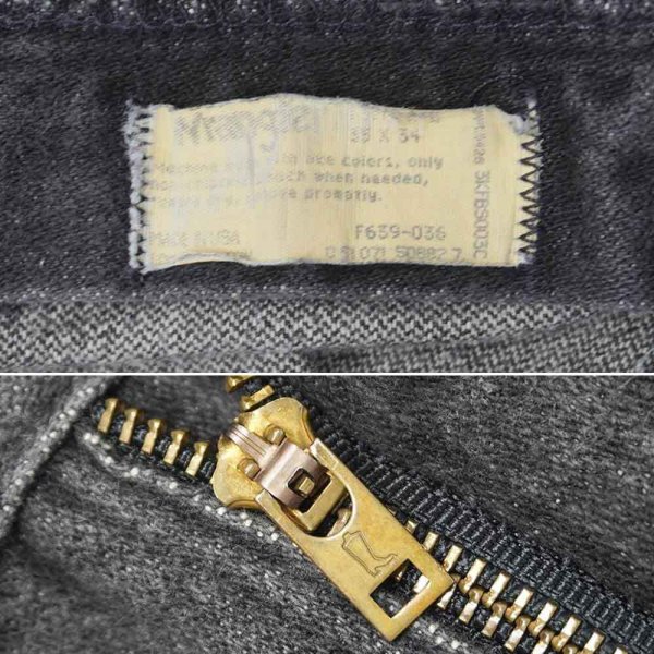 画像4: 90's Wrangler 13MWZPB 先染め ブラックデニムパンツ "MADE IN USA" (4)
