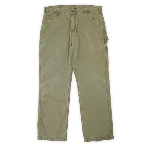 画像1: 00's Carhartt ツイルペインターパンツ "B324 ARG / W35 L30" (1)