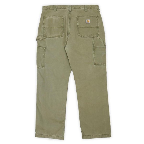 画像2: 00's Carhartt ツイルペインターパンツ "B324 ARG / W35 L30" (2)