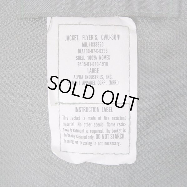 画像3: 80's US. Armed Forces CWU-36/P フライトジャケット “DEADSTOCK” (3)