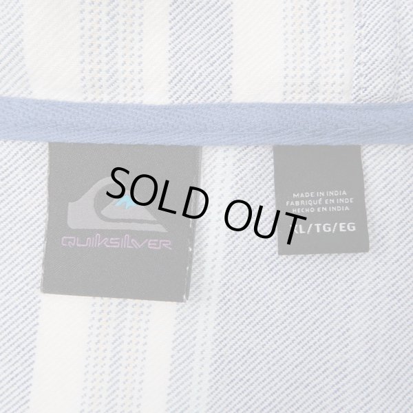 画像2: 00's Quiksilver マルチストライプ柄 コットンアノラックパーカー (2)