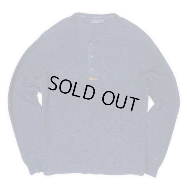画像1: 00's Polo Ralph Lauren ヘンリーネック カットソー "Indigo Dye" (1)