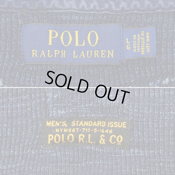 画像2: 00's Polo Ralph Lauren ヘンリーネック カットソー "Indigo Dye" (2)