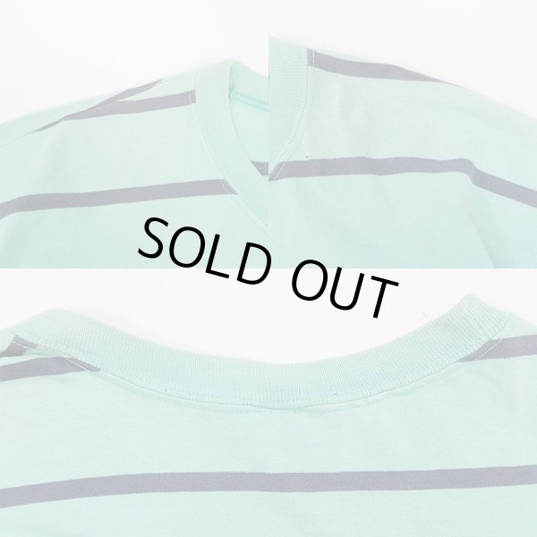 画像4: 90's OLD GAP ボーダー柄 Tシャツ “EMERALD / MADE IN USA” (4)