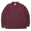 画像1: 90's LACOSTE L/S ポロシャツ "MADE IN FRANCE / BURGUNDY" (1)