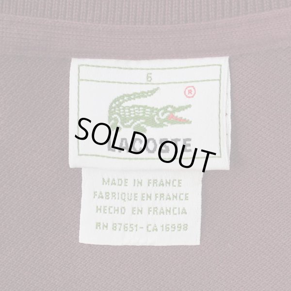画像2: 90's LACOSTE L/S ポロシャツ "MADE IN FRANCE / BURGUNDY" (2)