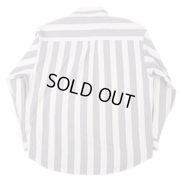 画像2: 90's PERRY ELLIS マルチストライプ柄 オープンカラーシャツ (2)