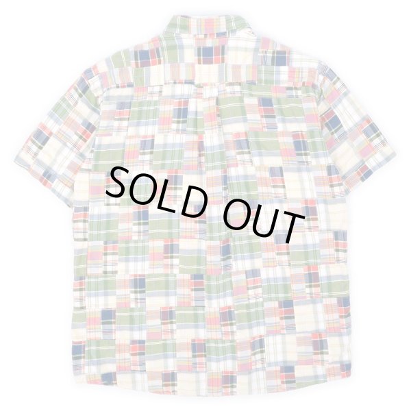画像2: 90's ORVIS S/S パッチワーク ボタンダウンシャツ (2)