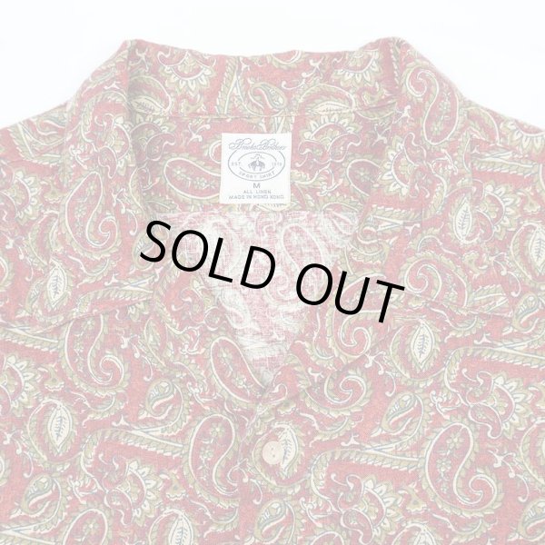 画像3: 90's Brooks Brothers S/S 総柄 リネンオープンカラーシャツ (3)