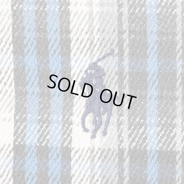 画像4: 90's Polo Ralph Lauren ヘビーネル ボタンダウンシャツ “BLAKE / Ombre Plaid” (4)