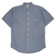 画像1: 80's KEY S/S コットンシャンブレーシャツ (1)