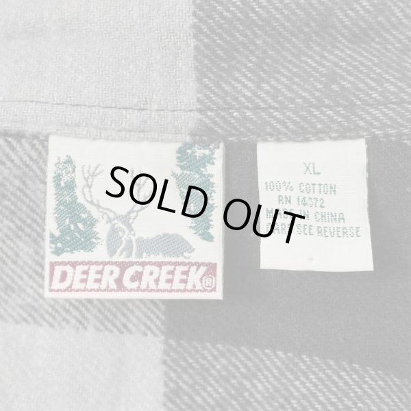 画像2: Late 90's DEER CREEK ブロックチェック柄 ヘビーネルシャツ "Non Wash" (2)