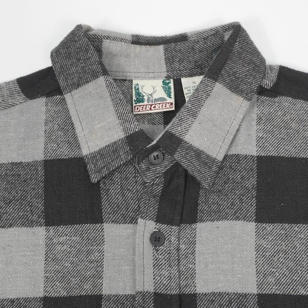 画像3: Late 90's DEER CREEK ブロックチェック柄 ヘビーネルシャツ "Non Wash" (3)