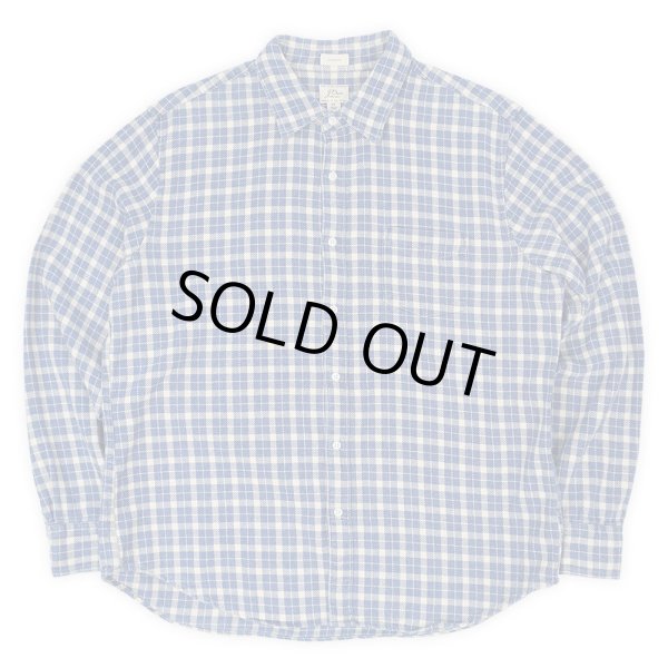 画像1: 00's J.CREW ヘビーネルシャツ "Blue Plaid" (1)