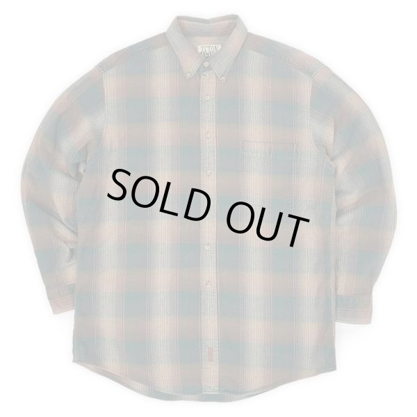 画像1: 90-00's TETON by Woolrich フランネル ボタンダウンシャツ (1)