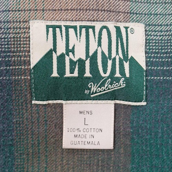 画像2: 90-00's TETON by Woolrich フランネル ボタンダウンシャツ (2)