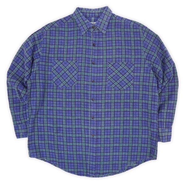 画像1: 90's BASIC EDITIONS プリントネルシャツ (1)