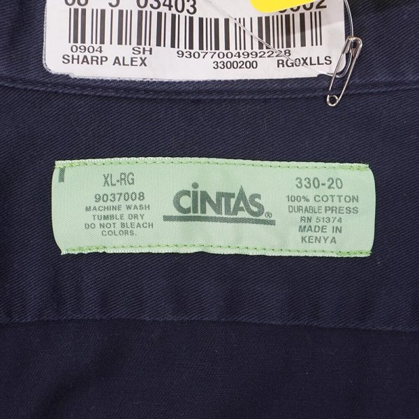 画像2: 00's CINTAS コットンワークシャツ (2)