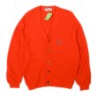 画像1: 70's IZOD LACOSTE アクリルカーディガン “ORANGE / MADE IN USA” (1)