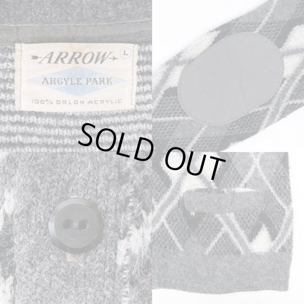 画像3: 60's ARROW アーガイル柄 アクリルカーディガン (3)