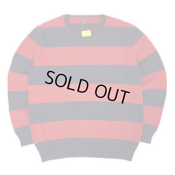 画像1: 00's GAP ワイドボーダー柄 コットンニット (1)