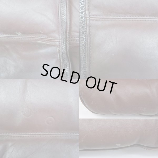 画像4: 80's Phillipe Monet レザーダウンベスト (4)