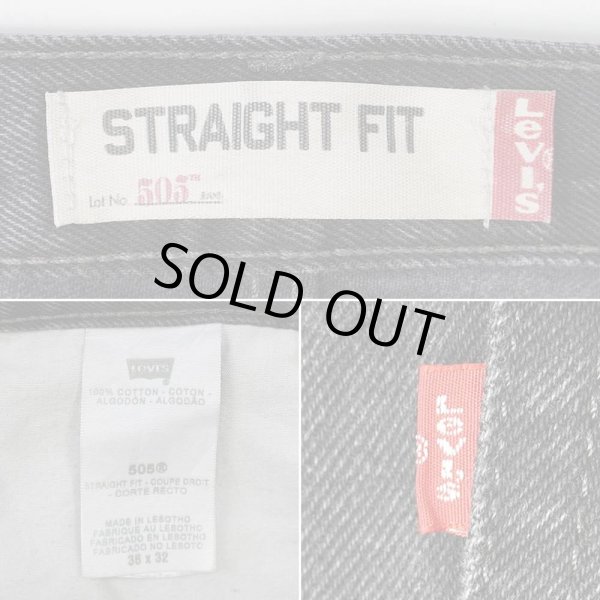 画像4: 00's Levi's 505 ブラックデニムパンツ "W36 L32" (4)