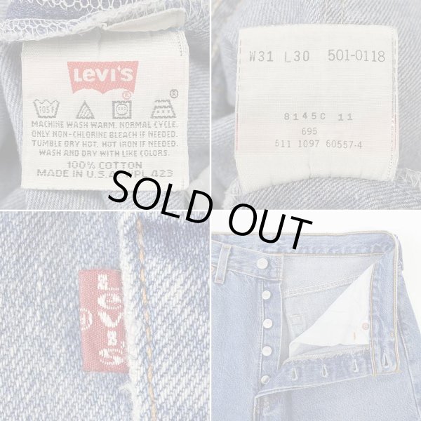 画像4: 90's Levi's 501 デニムパンツ "MADE IN USA / W31 L30" (4)