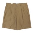 画像1: 00's DOCKERS 2タック コットンリネンショーツ "DEADSTOCK" (1)