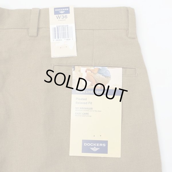 画像3: 00's DOCKERS 2タック コットンリネンショーツ "DEADSTOCK" (3)