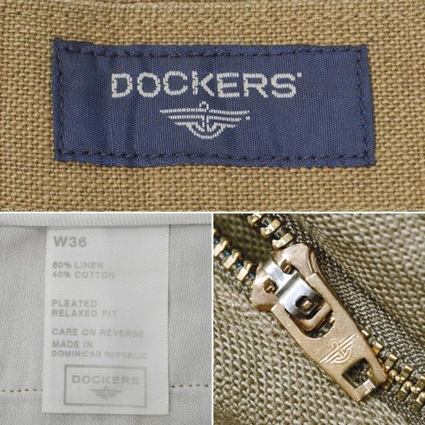 画像4: 00's DOCKERS 2タック コットンリネンショーツ "DEADSTOCK" (4)